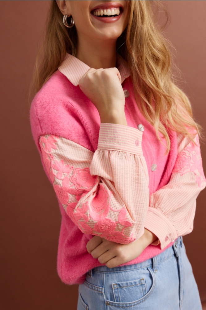 LolaLiza roze dames blouse | Sfeerbeeld, In situatie