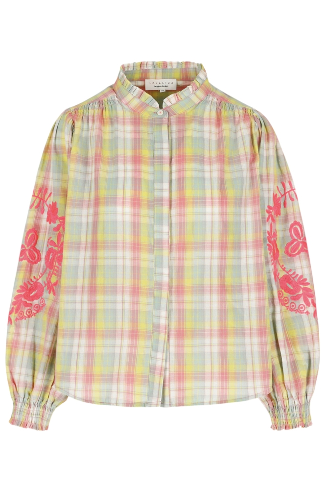 LolaLiza beige dames blouse | Vooraanzicht