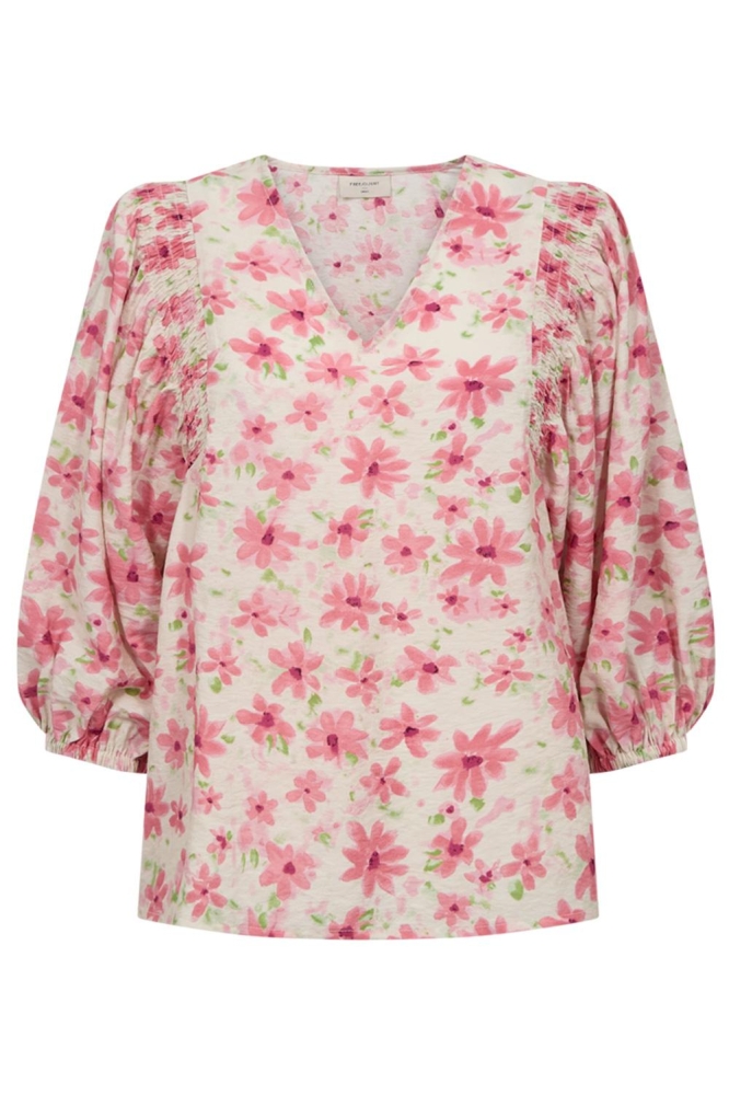 Freequent roze dames blouse | Vooraanzicht