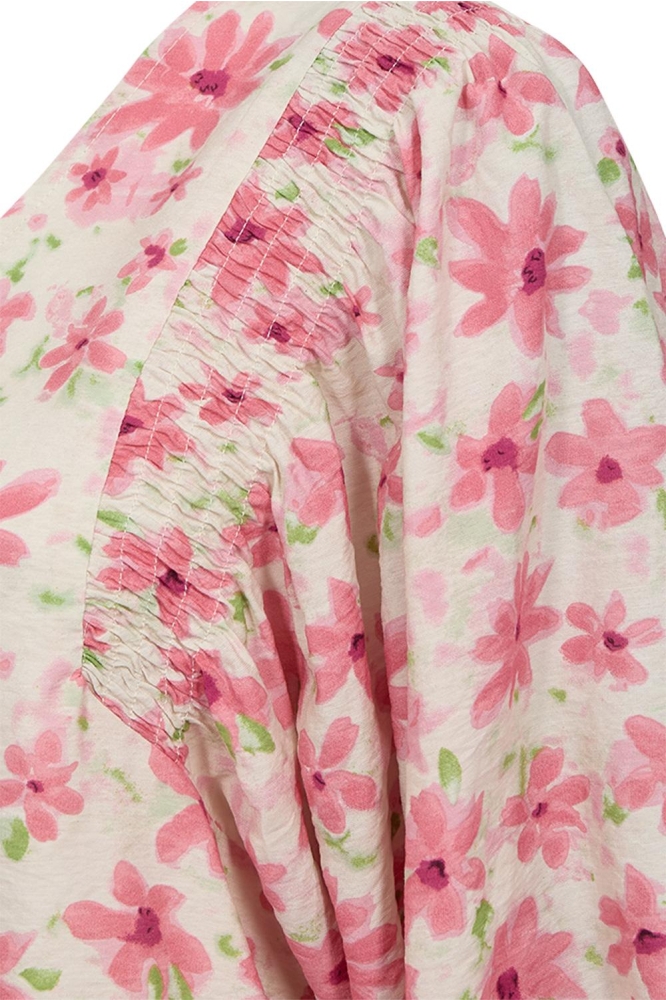 Freequent roze dames blouse | Close up