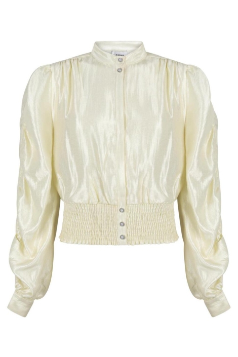 Aaiko gele dames blouse | Vooraanzicht