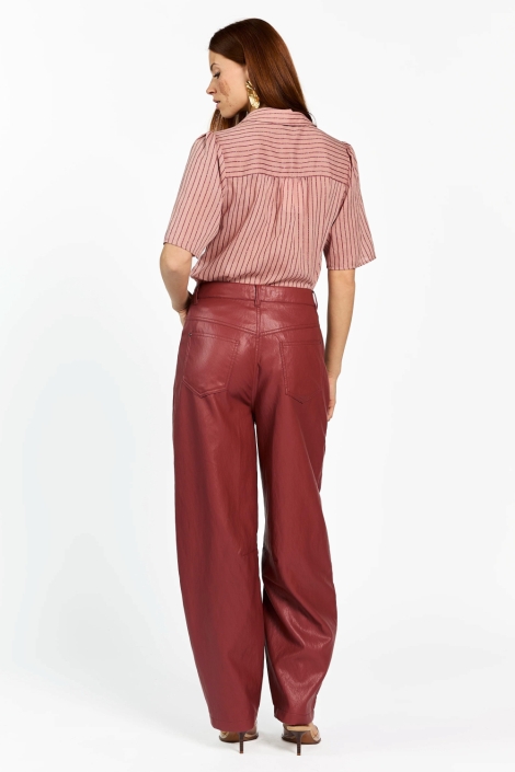 Aaiko roze dames blouse | Model achteraanzicht