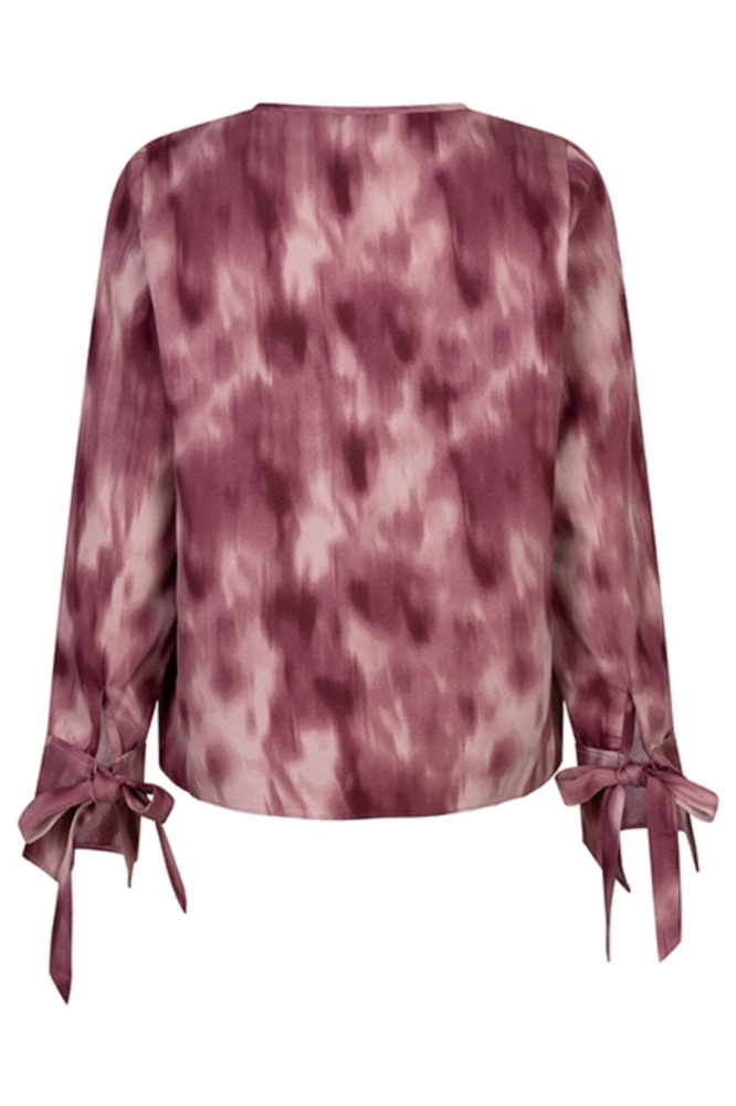 Lofty Manner rode dames blouse | Achteraanzicht