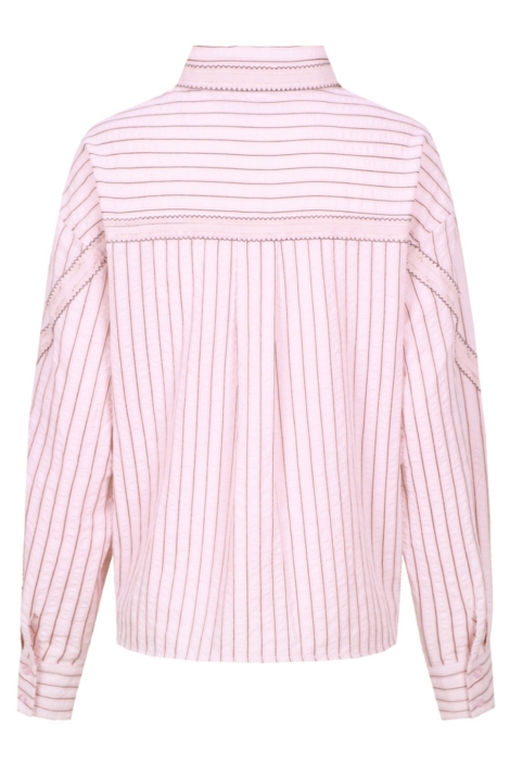 Fluresk roze dames blouse | Achteraanzicht