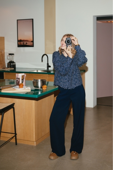 Fluresk Blouse KRIS BLOUSE 26NQF24 605 navy blue