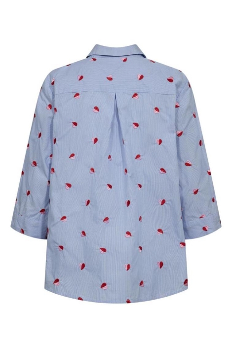 Freequent blauwe dames blouse | Achteraanzicht