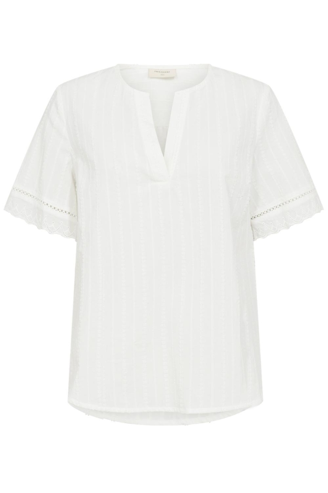 Freequent beige dames blouse | Vooraanzicht