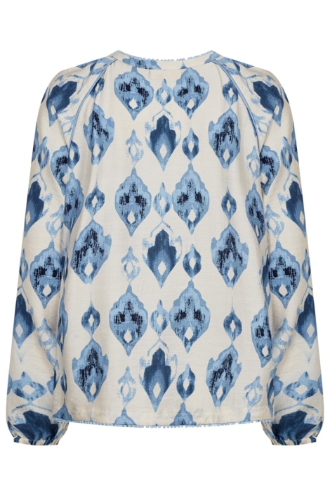 Freequent blauwe dames blouse | Achteraanzicht