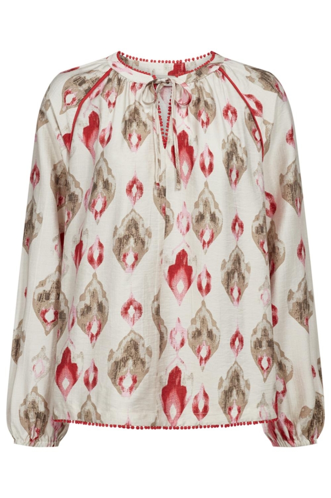 Freequent beige dames blouse | Vooraanzicht