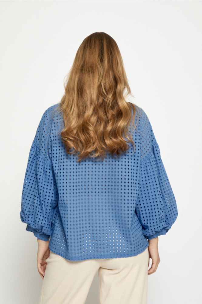 Peppercorn blauwe dames blouse | 