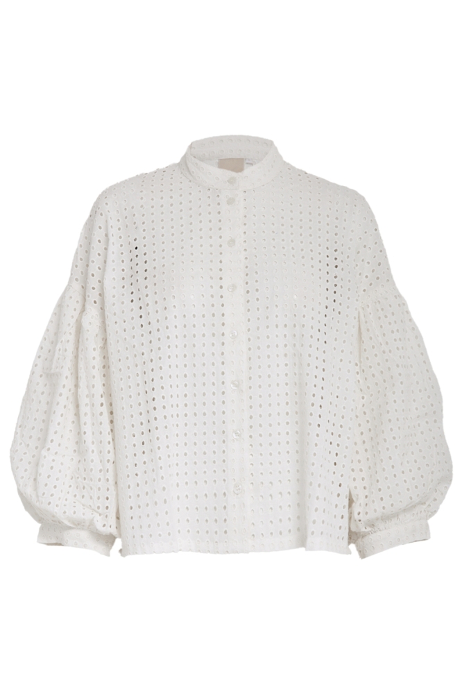 Peppercorn ecru dames blouse | Vooraanzicht