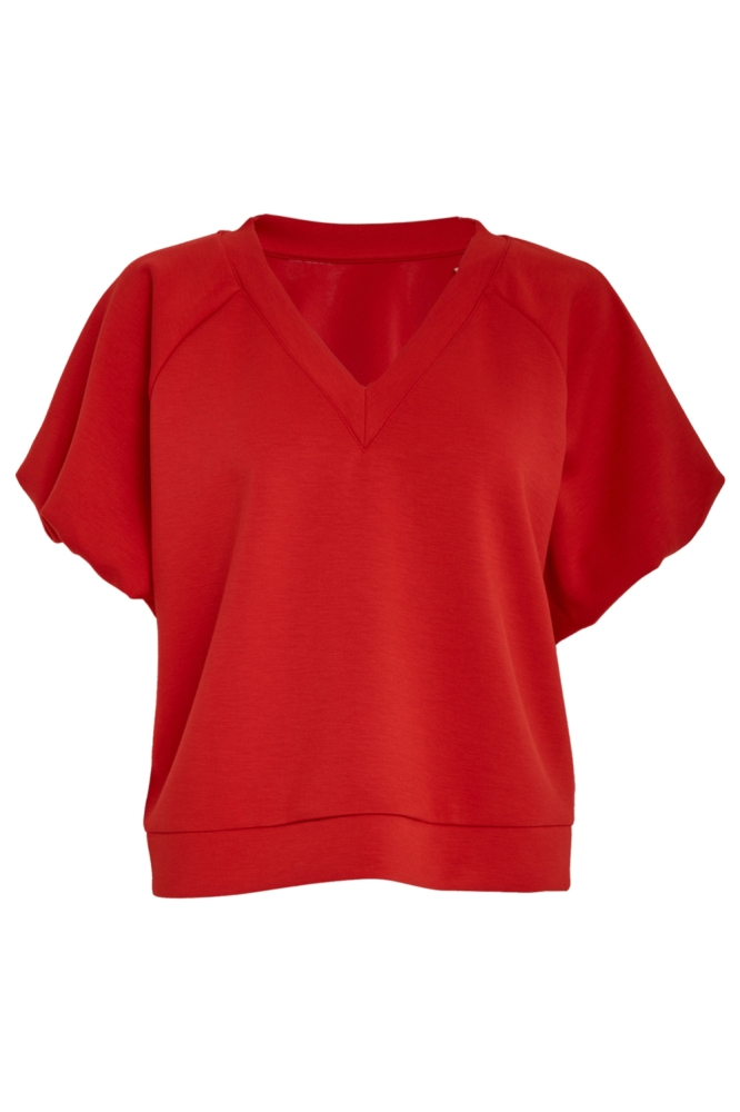 Peppercorn rode dames sweater | Vooraanzicht