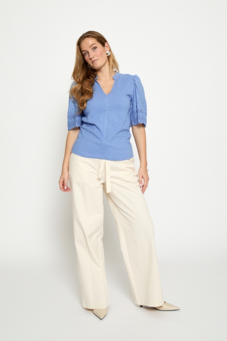 Peppercorn blauwe dames t-shirt | Model