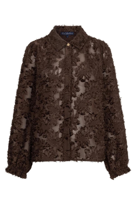 Red Button bruine dames blouse | Vooraanzicht