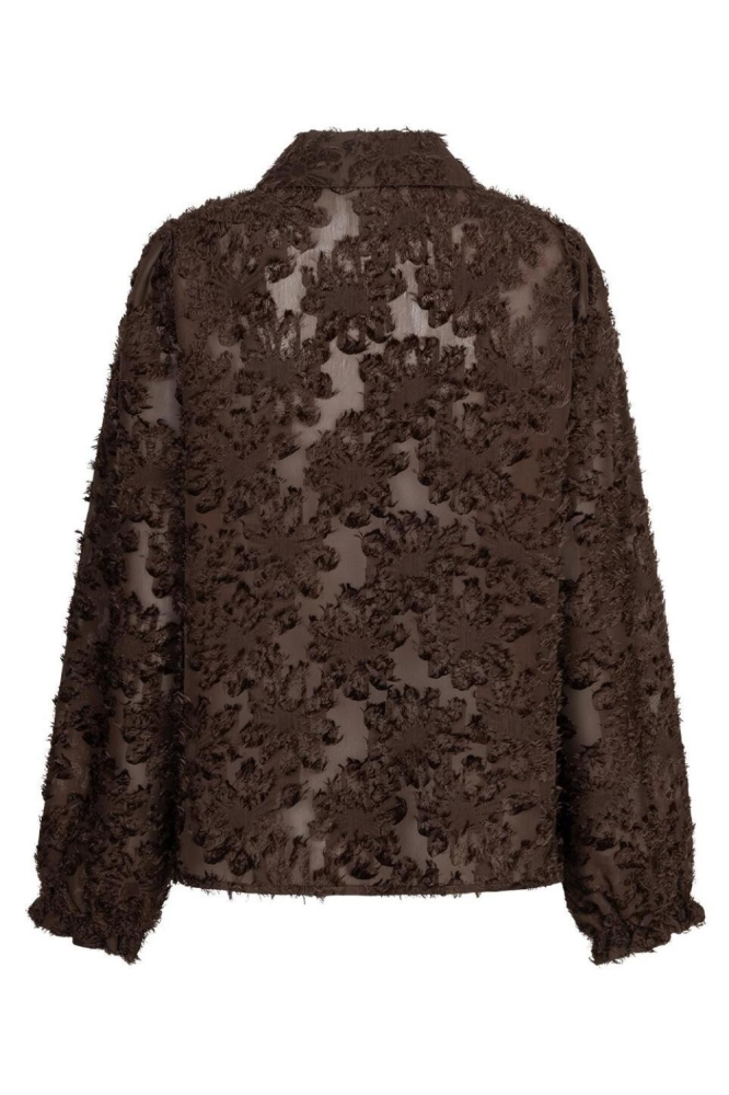 Red Button bruine dames blouse | Achteraanzicht
