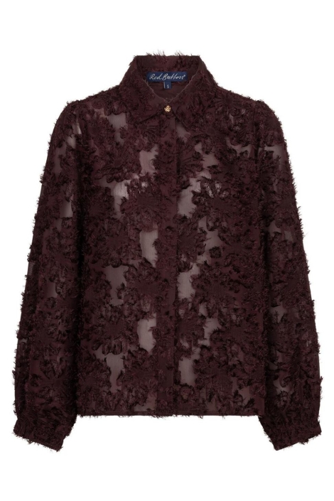 Red Button bordeaux dames blouse | Vooraanzicht