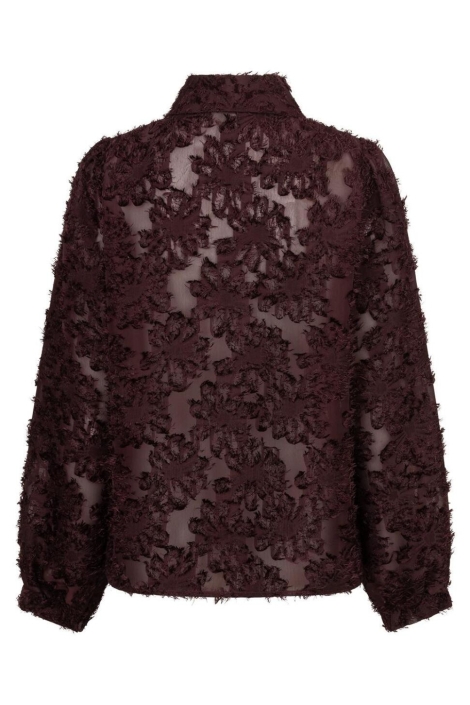 Red Button bordeaux dames blouse | Achteraanzicht
