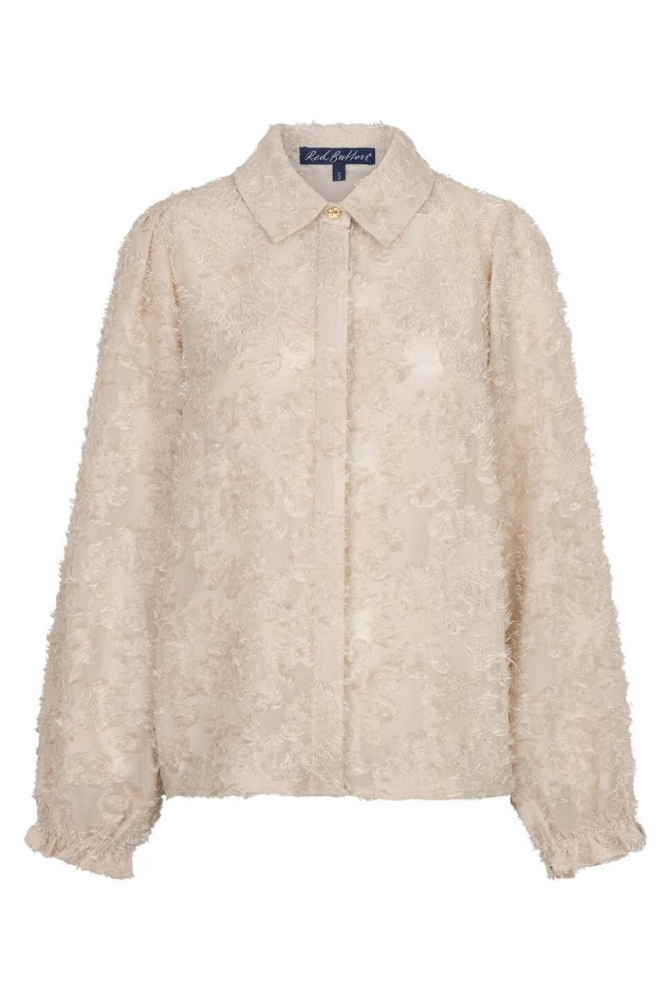 Red Button beige dames blouse | Vooraanzicht