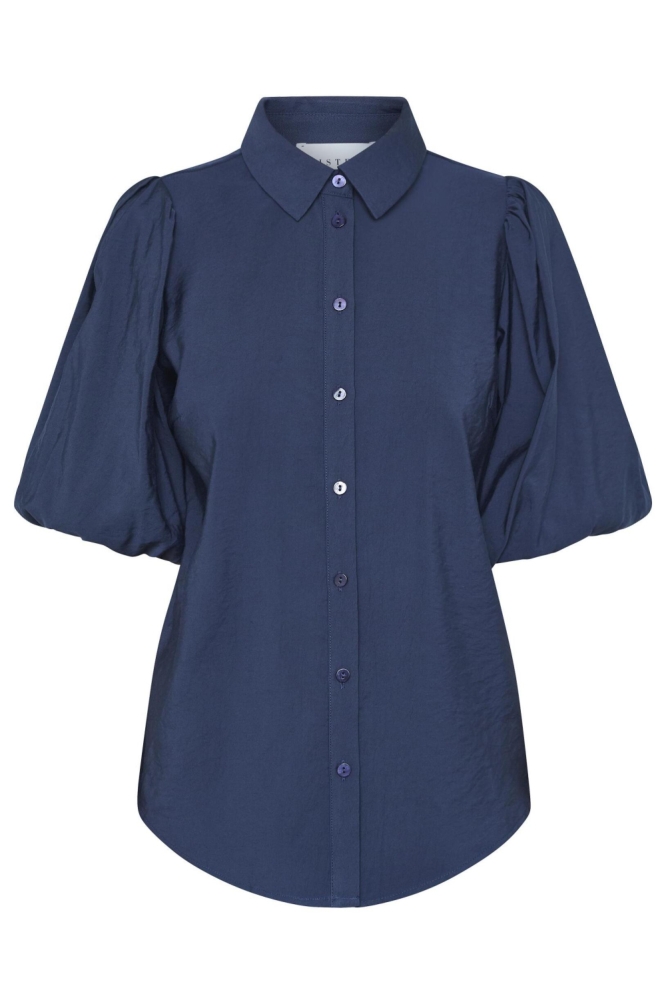 SisterS point blauwe dames blouse | Vooraanzicht