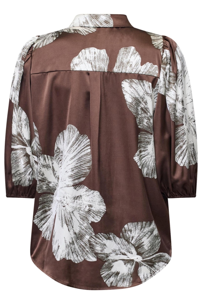 SisterS point bruine dames blouse | Achteraanzicht