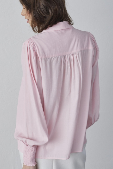 SisterS point roze dames blouse | Model achteraanzicht