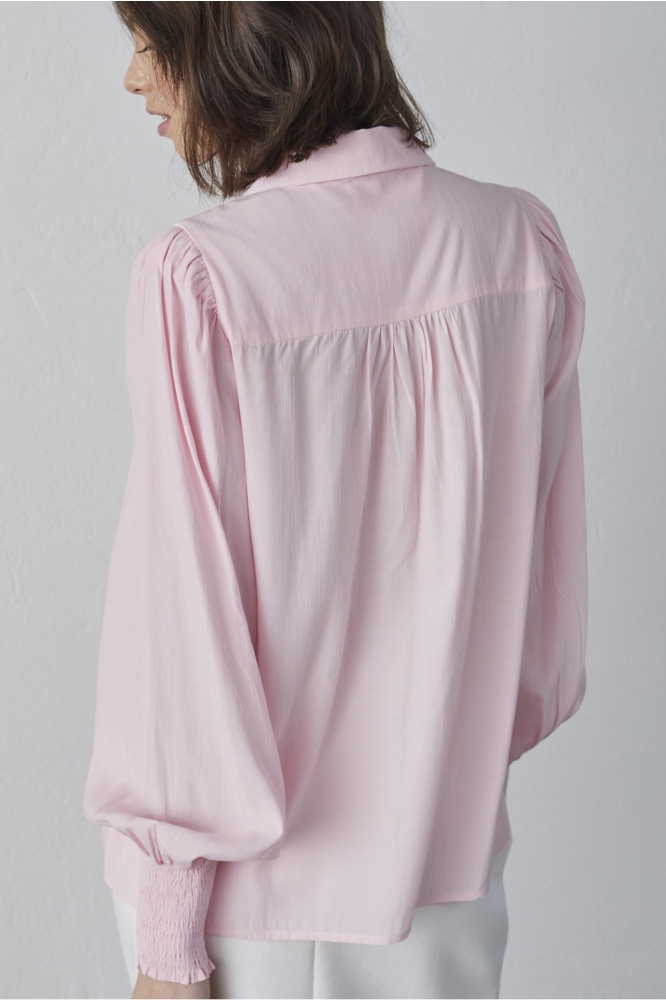 SisterS point roze dames blouse | Model achteraanzicht