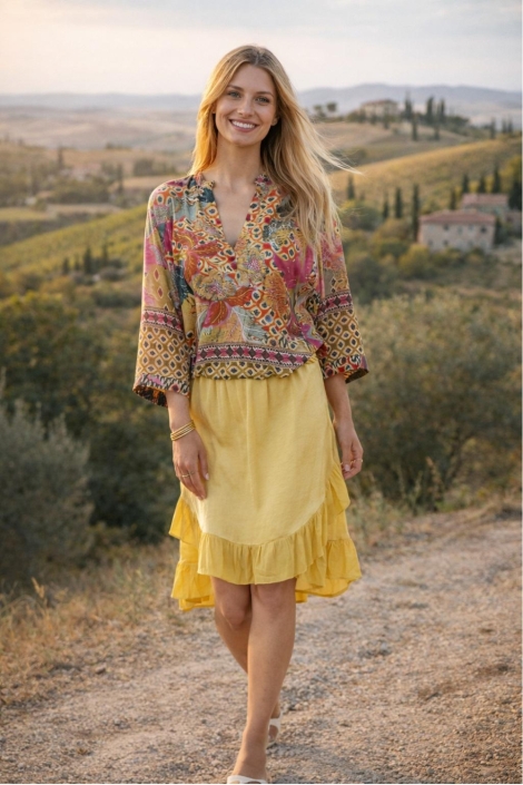 Tessa Koops multi color dames blouse | Sfeerbeeld, In situatie