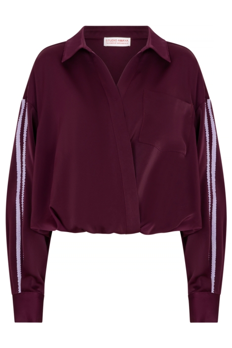 Studio Amaya paarse dames blouse | Vooraanzicht