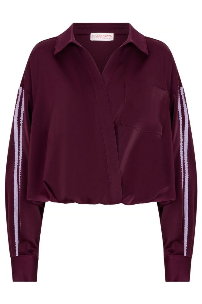 Studio Amaya paarse dames blouse | Vooraanzicht