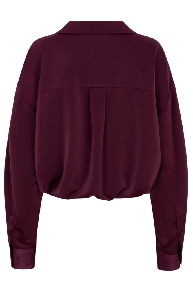 Studio Amaya paarse dames blouse | Achteraanzicht