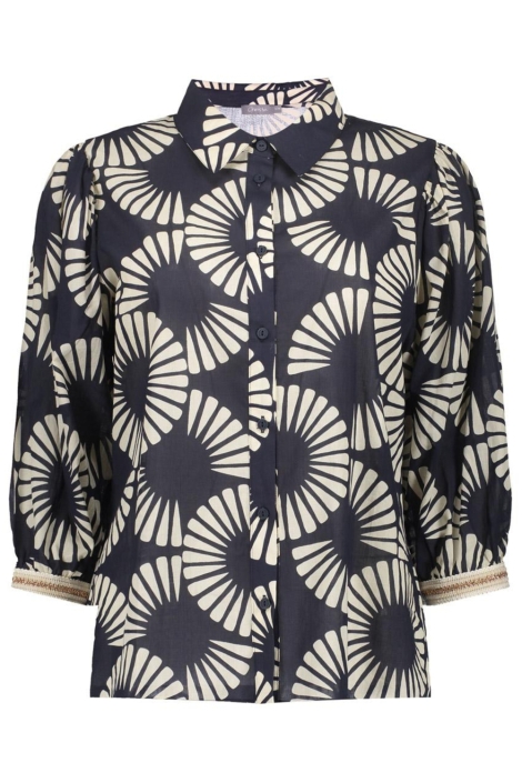 Geisha zwarte dames blouse | Vooraanzicht