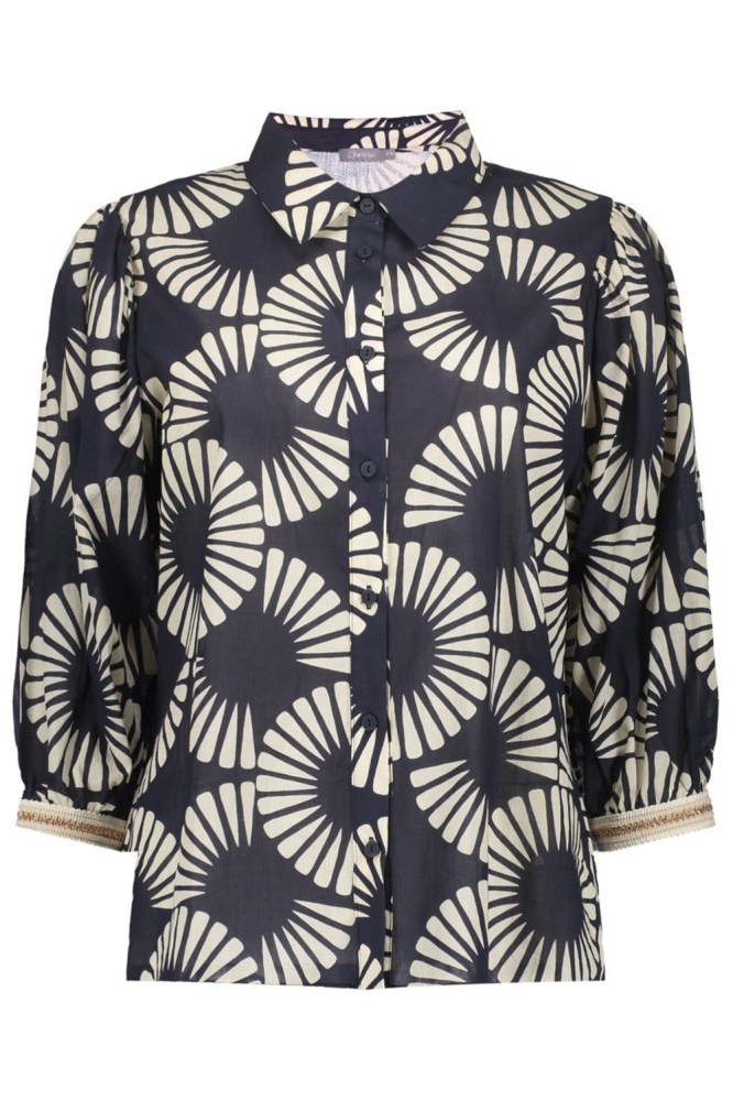 Geisha zwarte dames blouse | Vooraanzicht