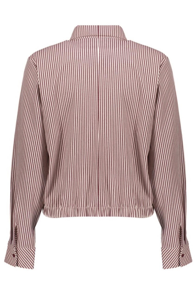 Geisha bordeaux dames blouse | Achteraanzicht