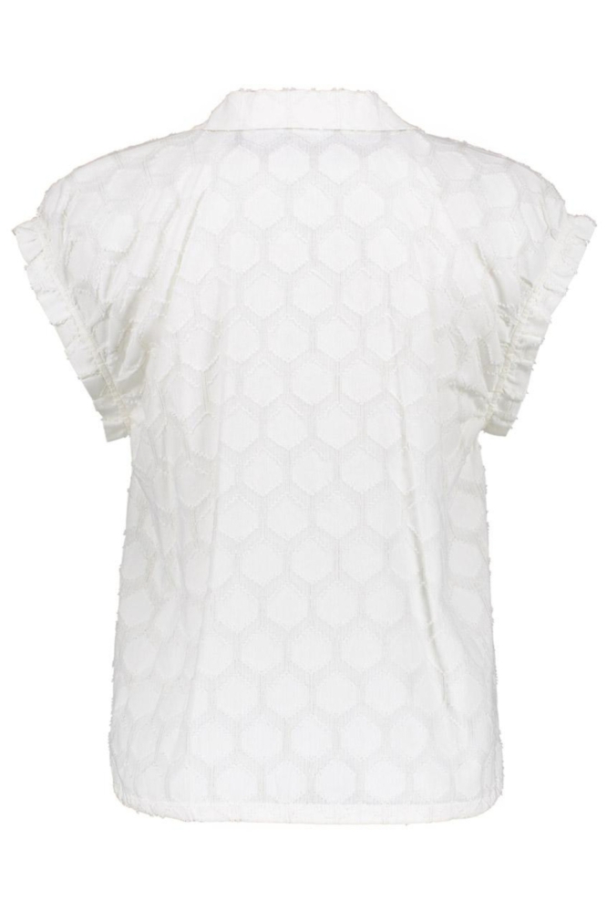 Geisha ecru dames blouse | Model zijaanzicht