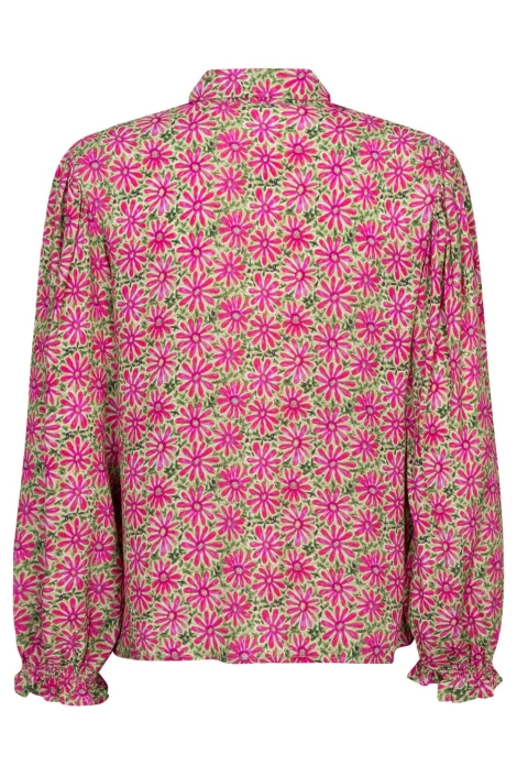 Ydence roze dames blouse | Achteraanzicht