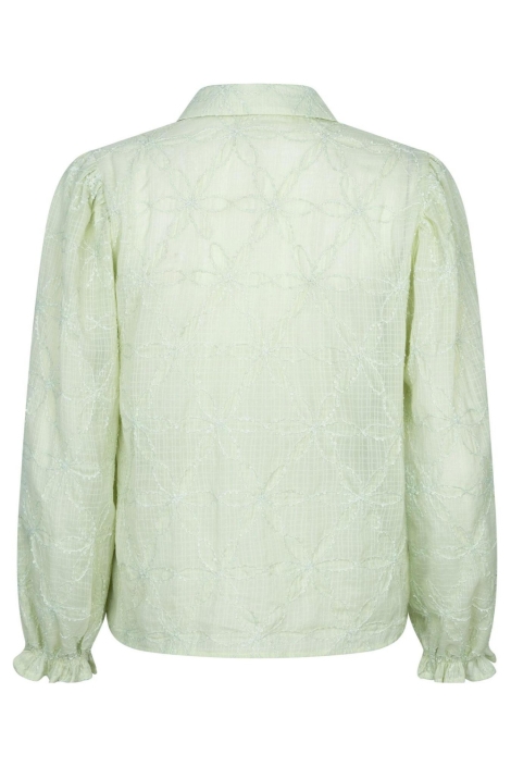 Ydence groene dames blouse | Achteraanzicht