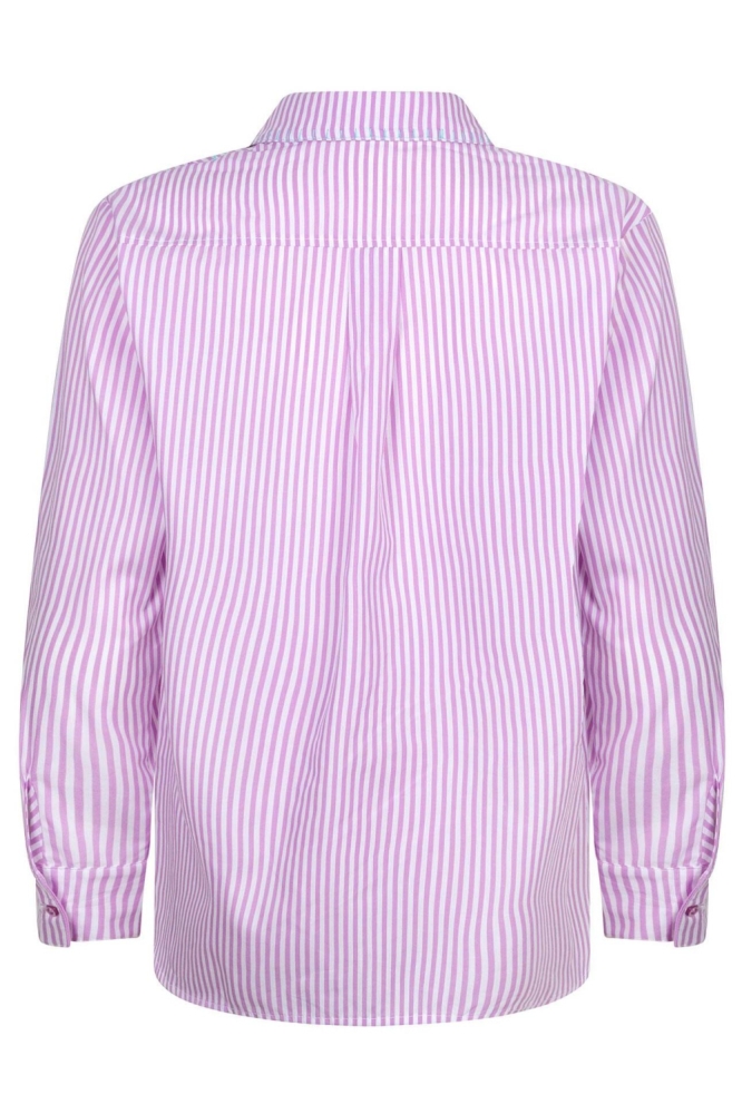 Ydence paarse dames blouse | Achteraanzicht