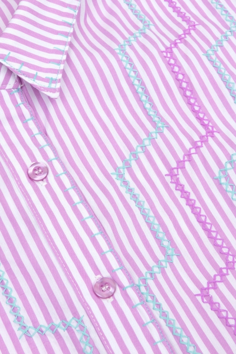 Ydence paarse dames blouse | Close up