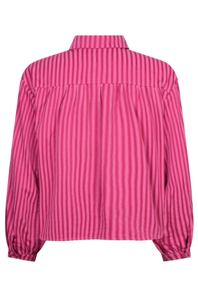 Ydence roze dames blouse | Achteraanzicht