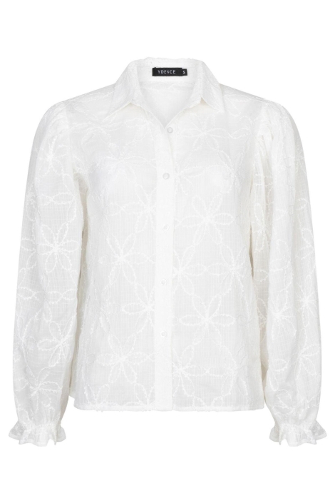 Ydence witte dames blouse | Vooraanzicht