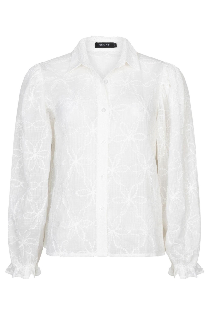 Ydence witte dames blouse | Vooraanzicht