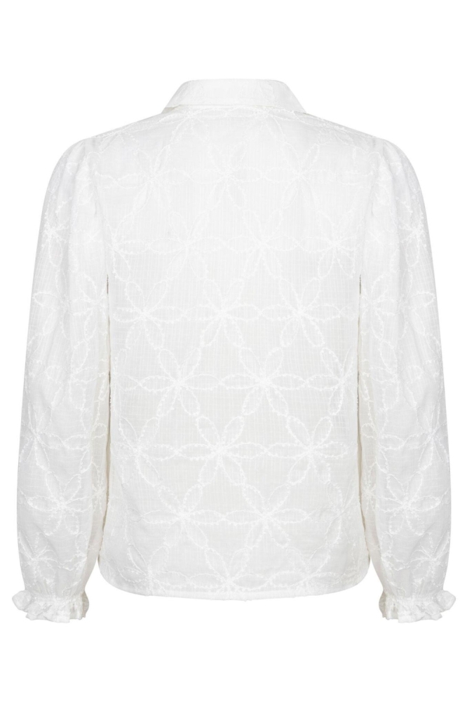 Ydence witte dames blouse | Achteraanzicht