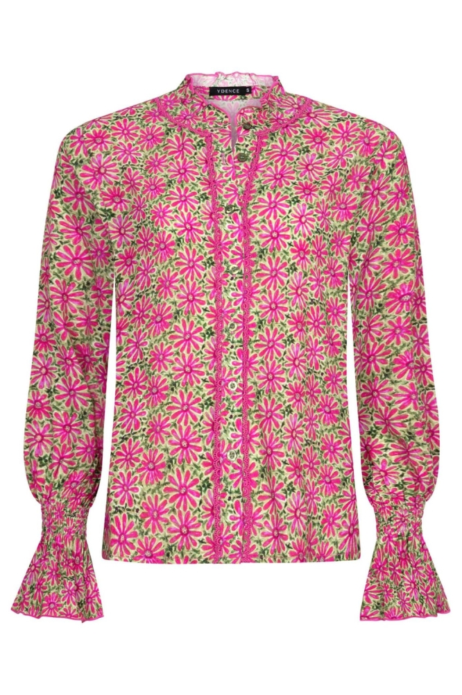 Ydence roze dames blouse | Vooraanzicht