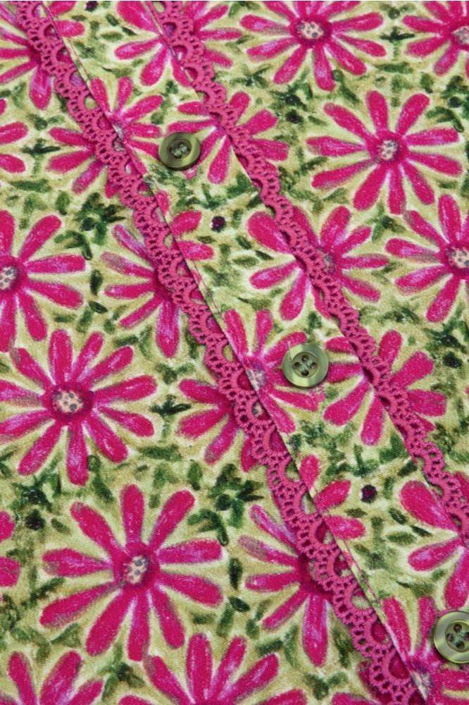 Ydence roze dames blouse | Kleurstaal