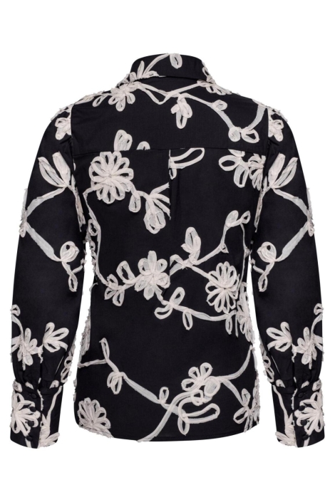 Kimara blauwe dames blouse | Achteraanzicht