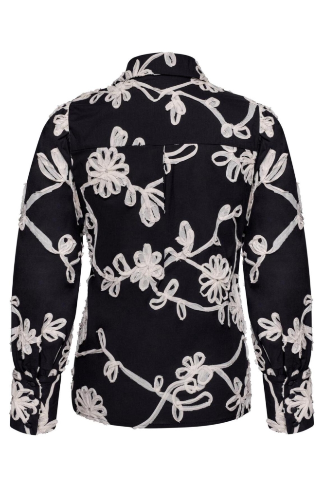 Kimara blauwe dames blouse | Achteraanzicht