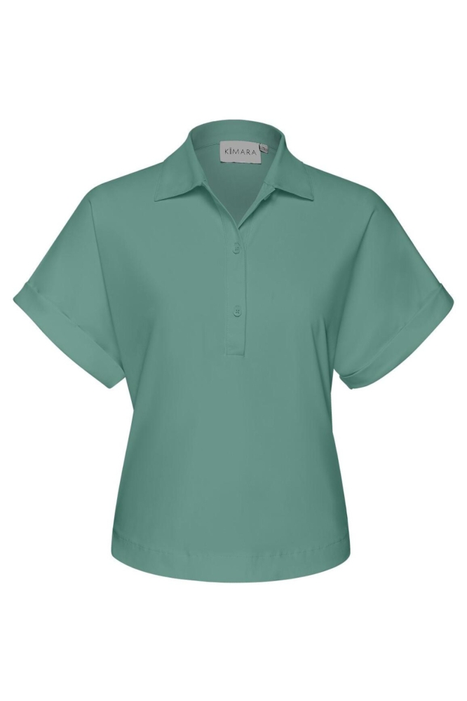 Kimara groene dames blouse | Vooraanzicht