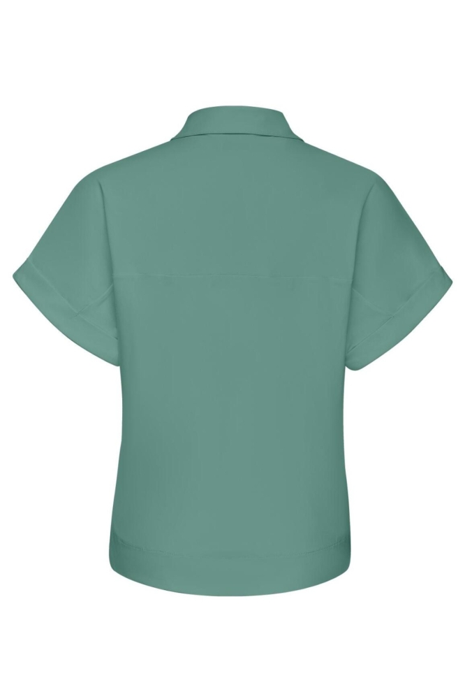 Kimara groene dames blouse | Achteraanzicht