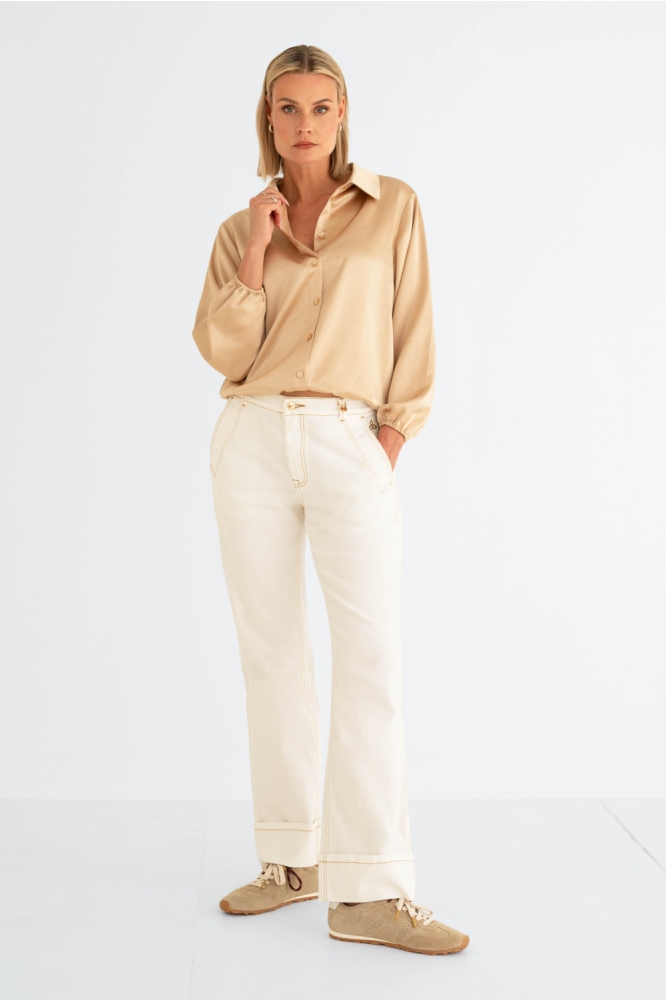 Maicazz beige dames blouse | Model