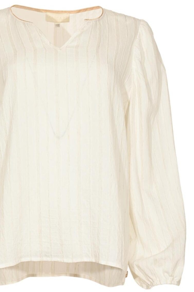 Maicazz ecru dames blouse | Close up